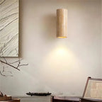Travertine Square Round Column Wall Lamp