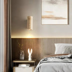 Travertine Square Round Column Wall Lamp