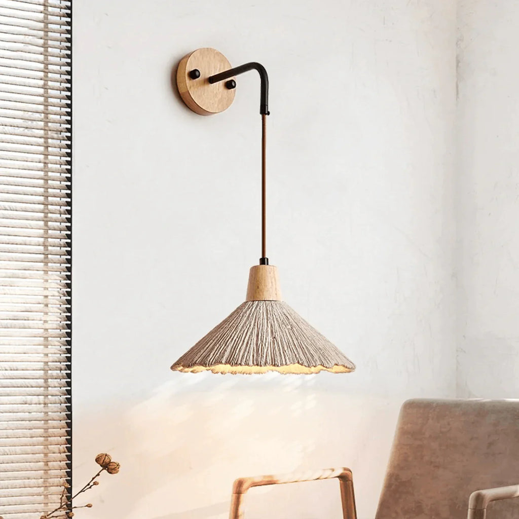 Cement Vintage Wood Wall Lamp