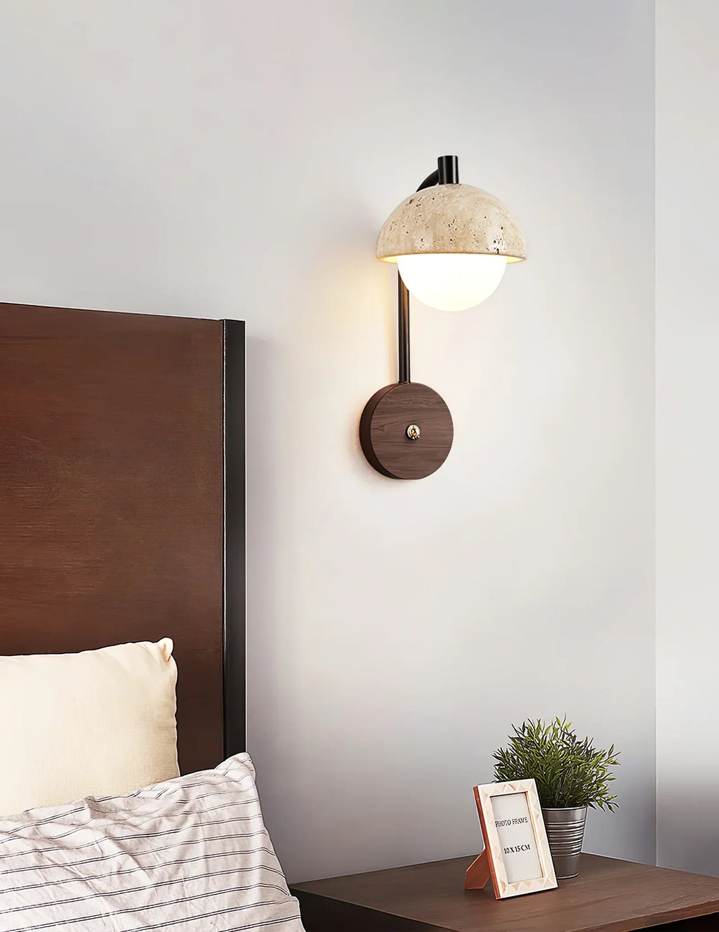 Travertine Wella Wall Lamp