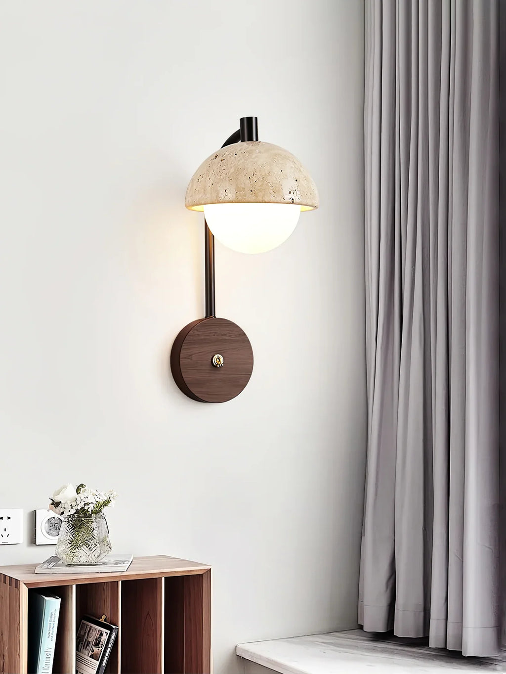 Travertine Wella Wall Lamp