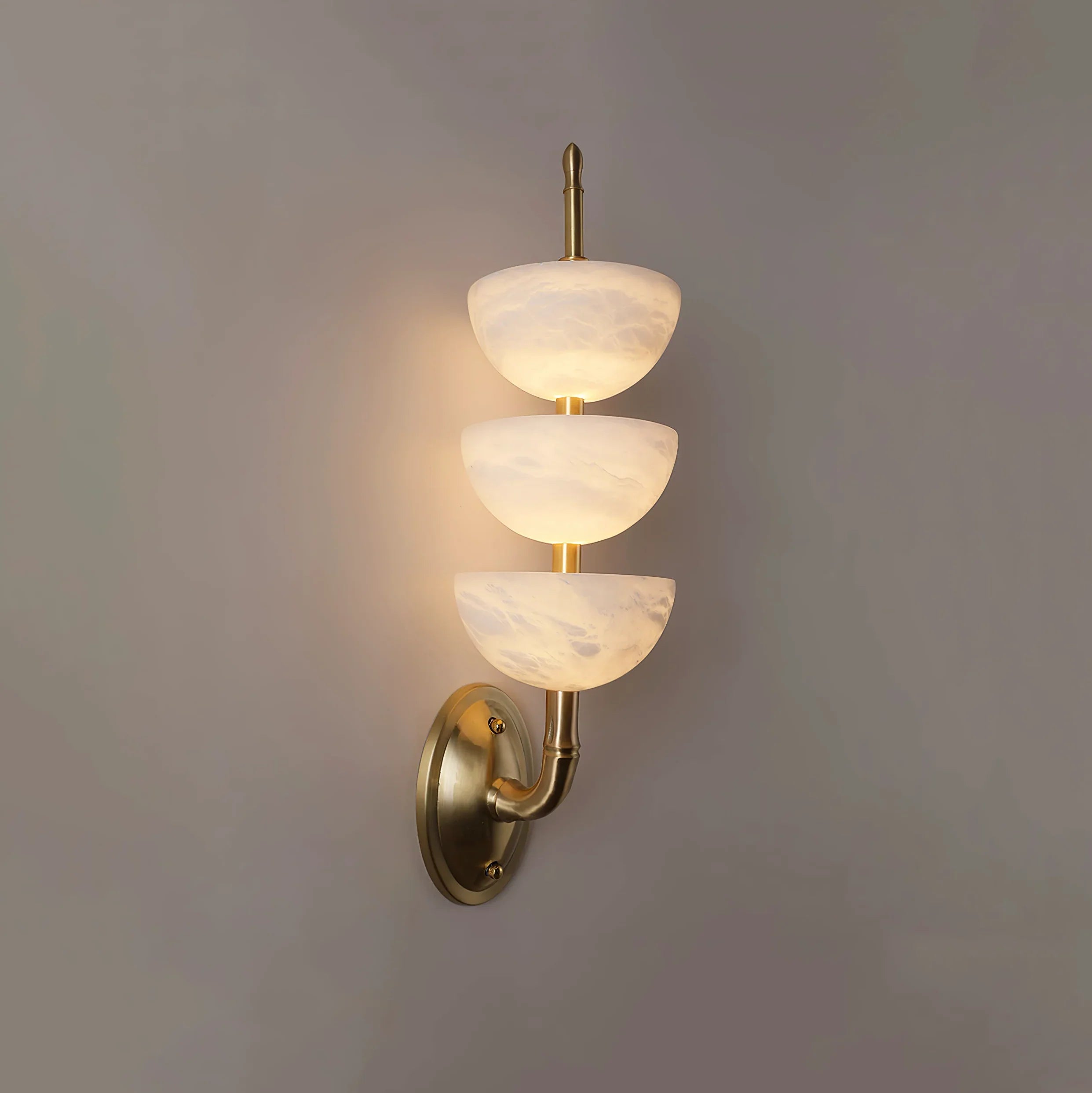 Triple Luxury Alabaster Wall Sconce