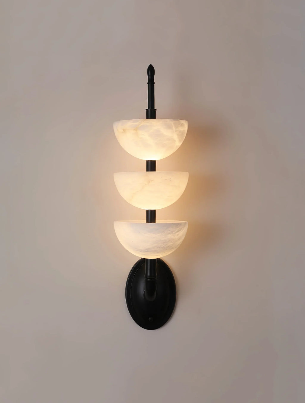 Triple Luxury Alabaster Wall Sconce