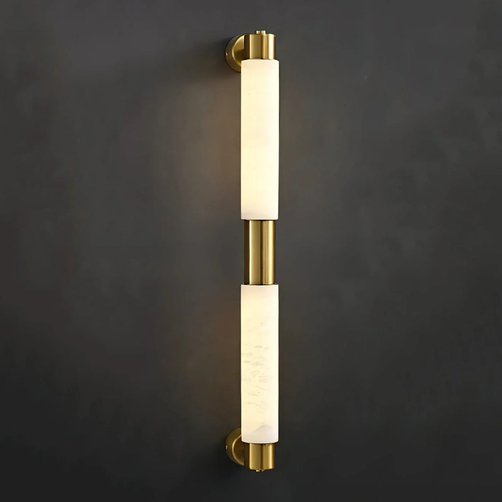 Tube Alabaster Cylinder Wall Lamp