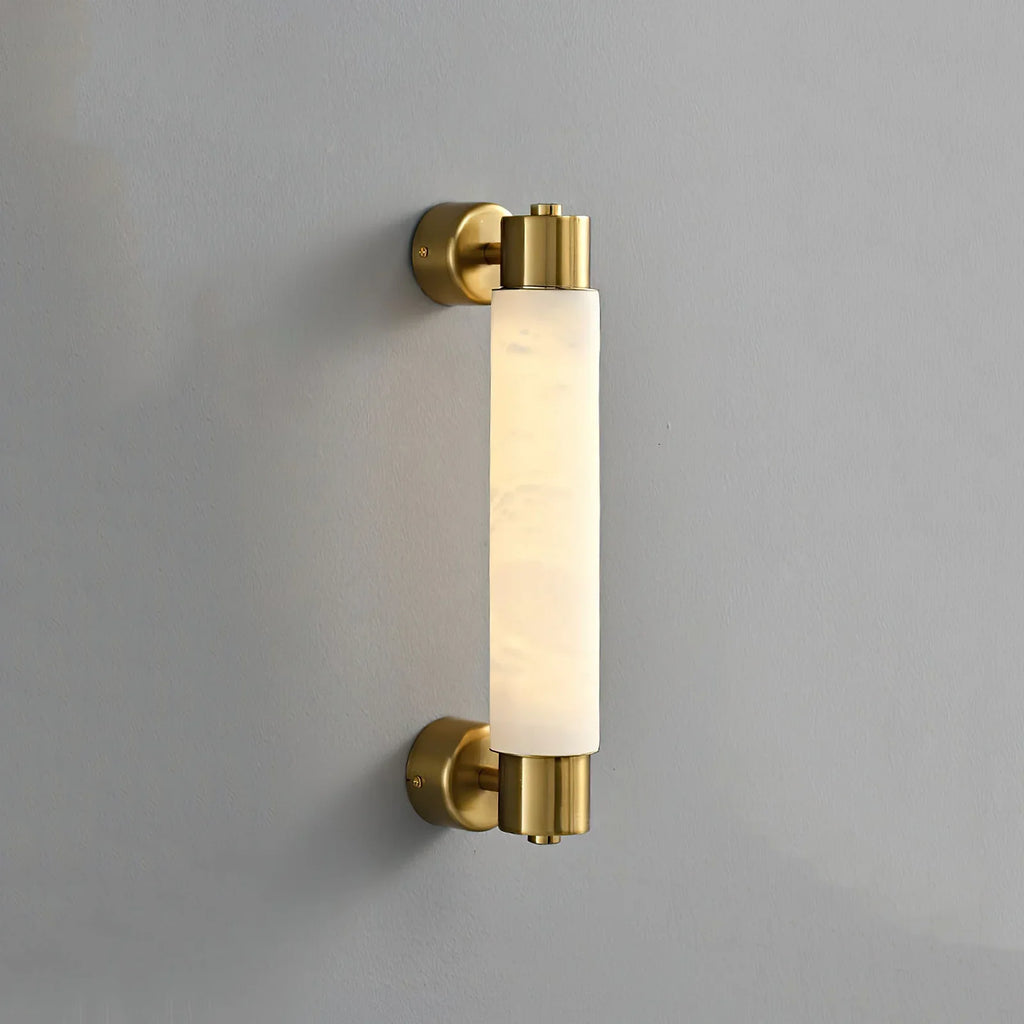 Tube Alabaster Cylinder Wall Lamp