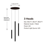 Modern Tube Suspension Pendant Light