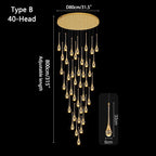 Luxury Water Drop Pendant Chandelier for Living Room