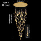 Luxury Water Drop Pendant Chandelier for Living Room
