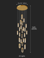 U-Shaped Pendant Crystal Chandelier