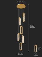 U-Shaped Pendant Crystal Chandelier