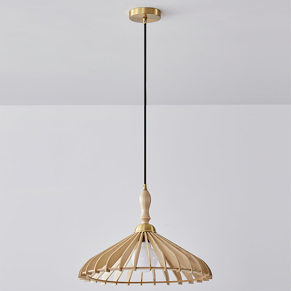 Umbrella Wood Pendant Lamp