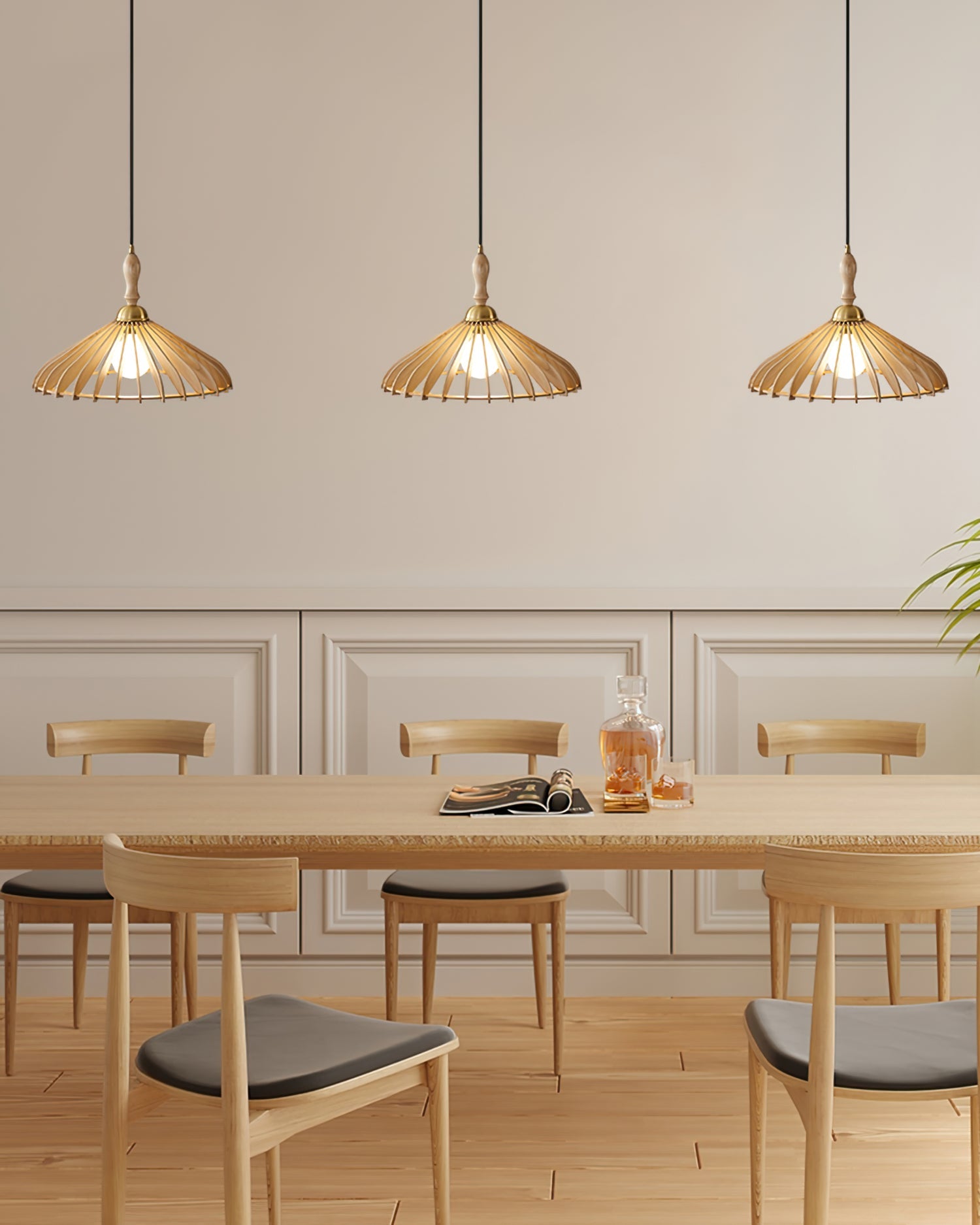 Umbrella Wood Pendant Lamp