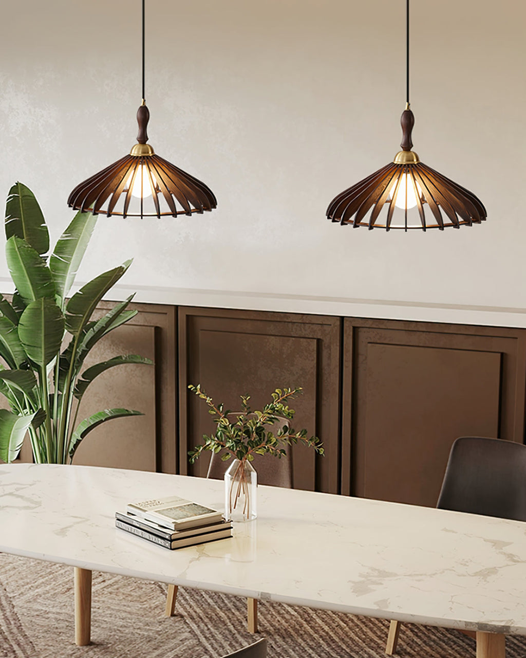 Umbrella Wood Pendant Lamp