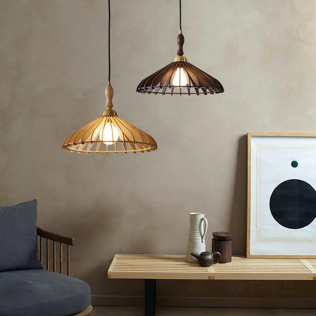 Umbrella Wood Pendant Lamp