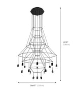 Unique Wireflow Pendant Staircase Long Fixture