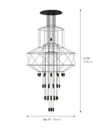 Unique Wireflow Pendant Staircase Long Fixture