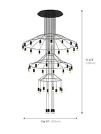 Unique Wireflow Pendant Staircase Long Fixture