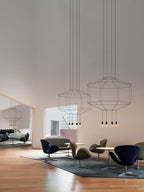 Unique Wireflow Pendant Staircase Long Fixture