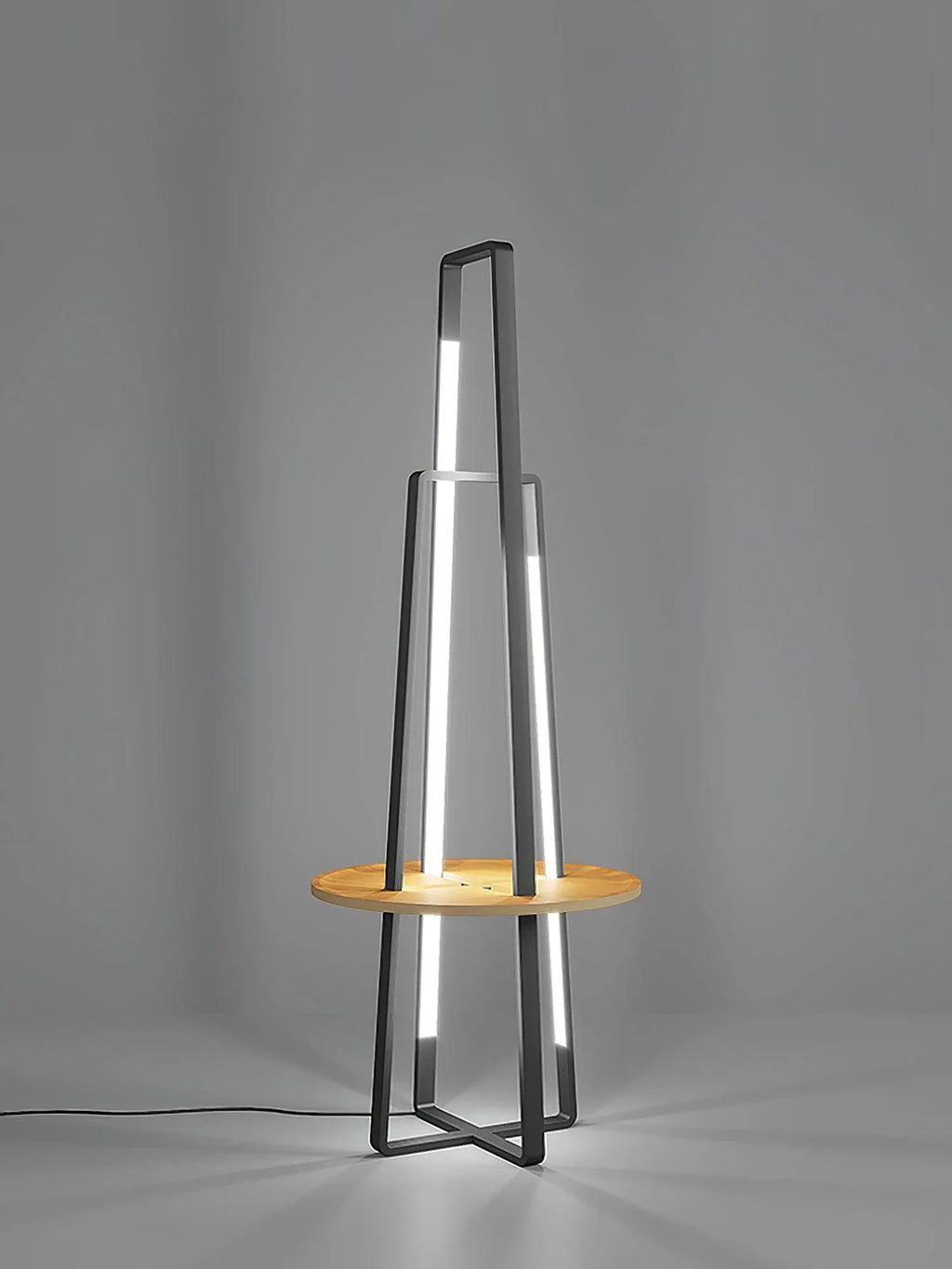 Trapezoidal Shelves Floor Lamp