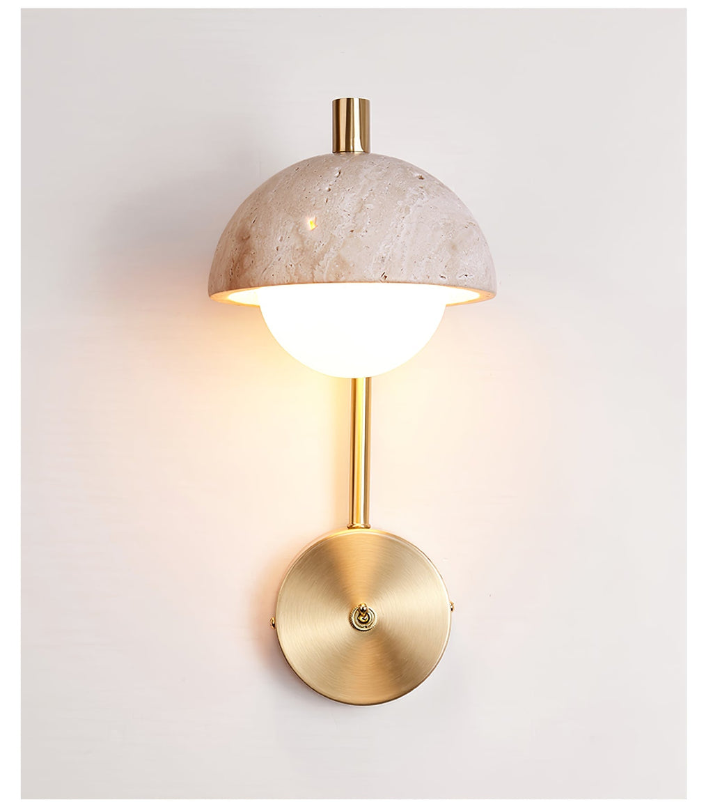 Vellum Travertine Wall Lamp