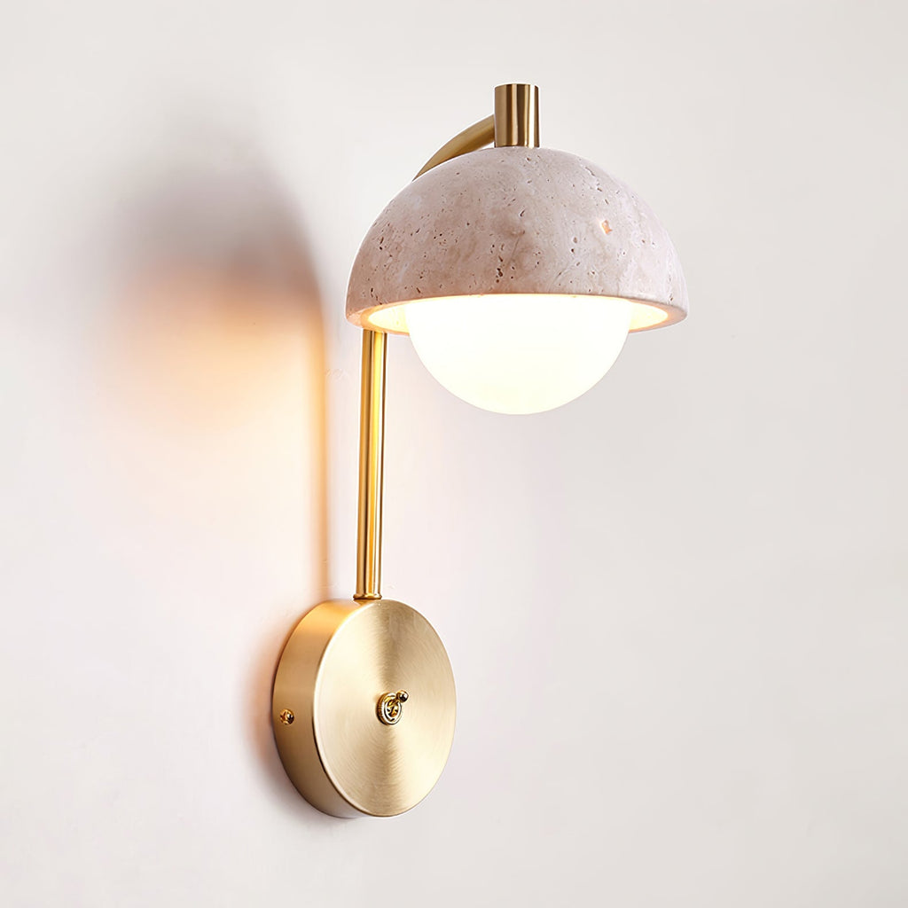 Vellum Travertine Wall Lamp