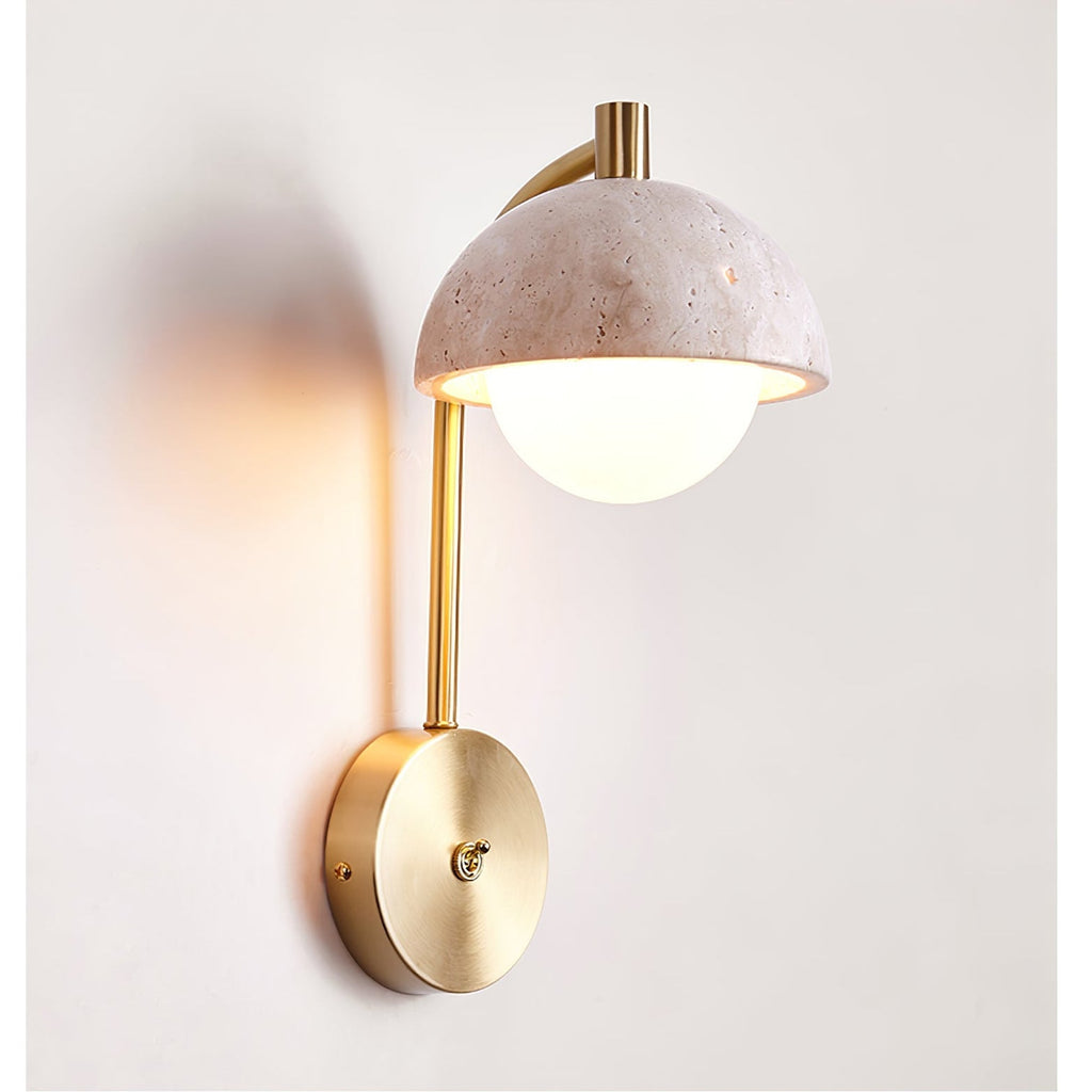 Vellum Travertine Wall Lamp