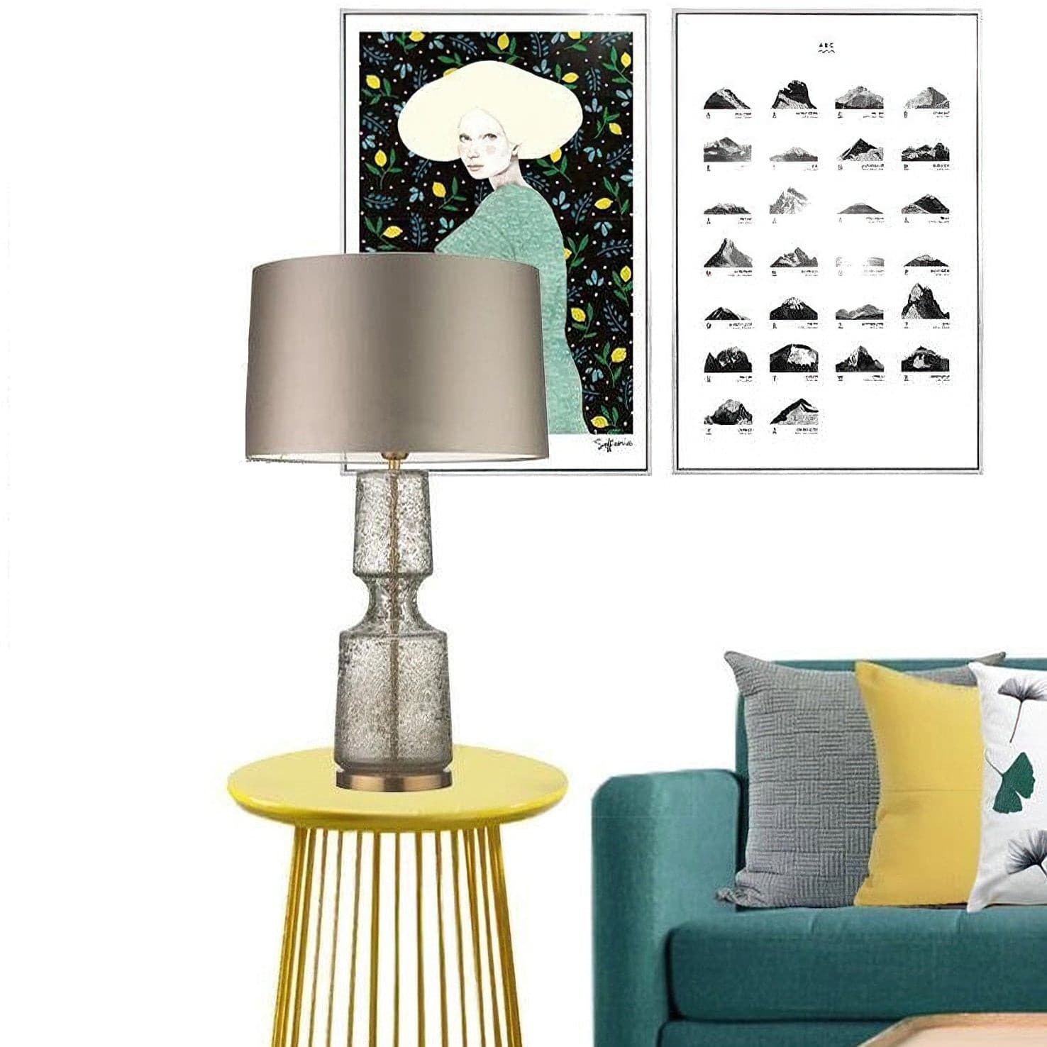 Antero Teal Table Lamp