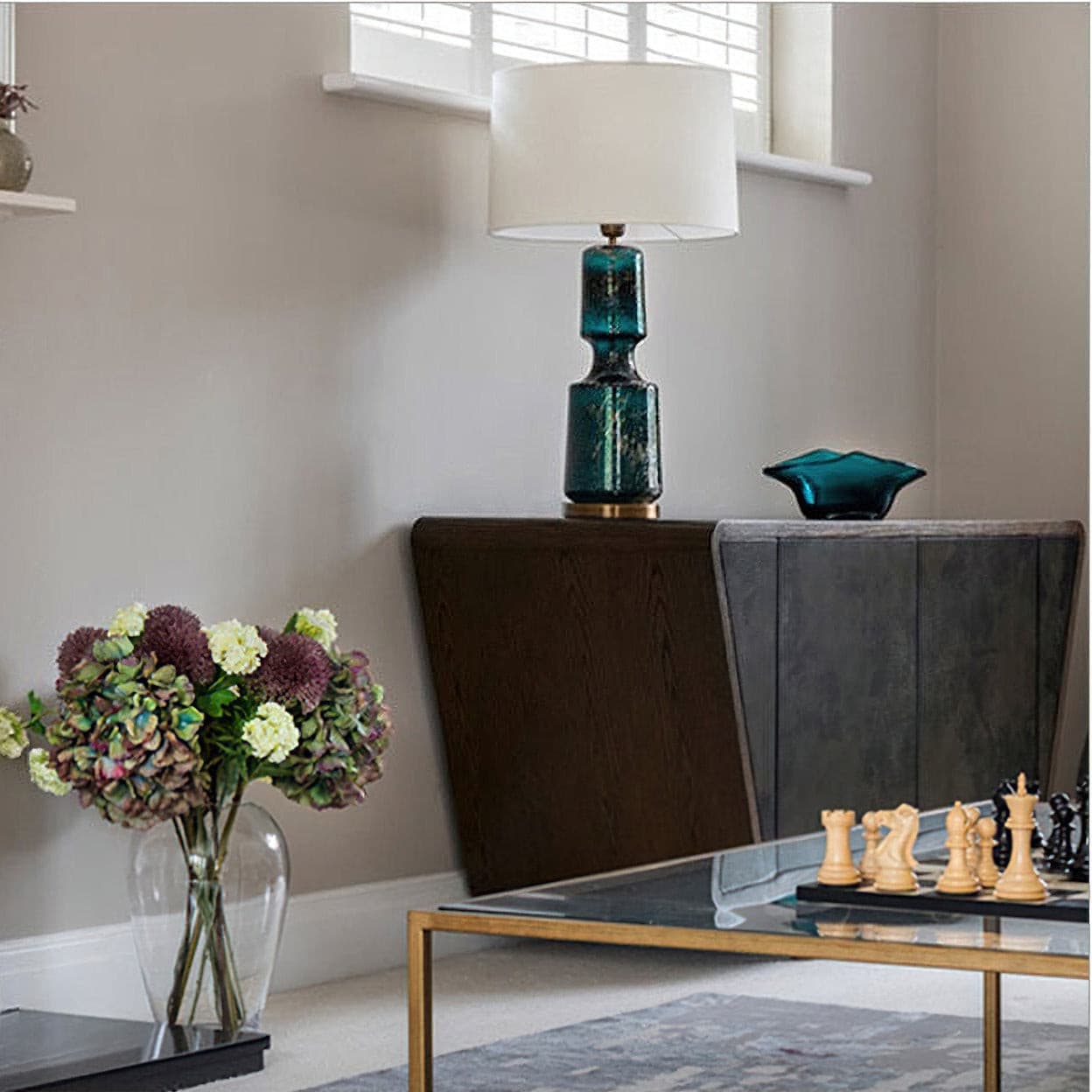 Antero Teal Table Lamp