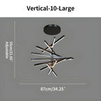 Linear Fish Bone Modeling Chandelier