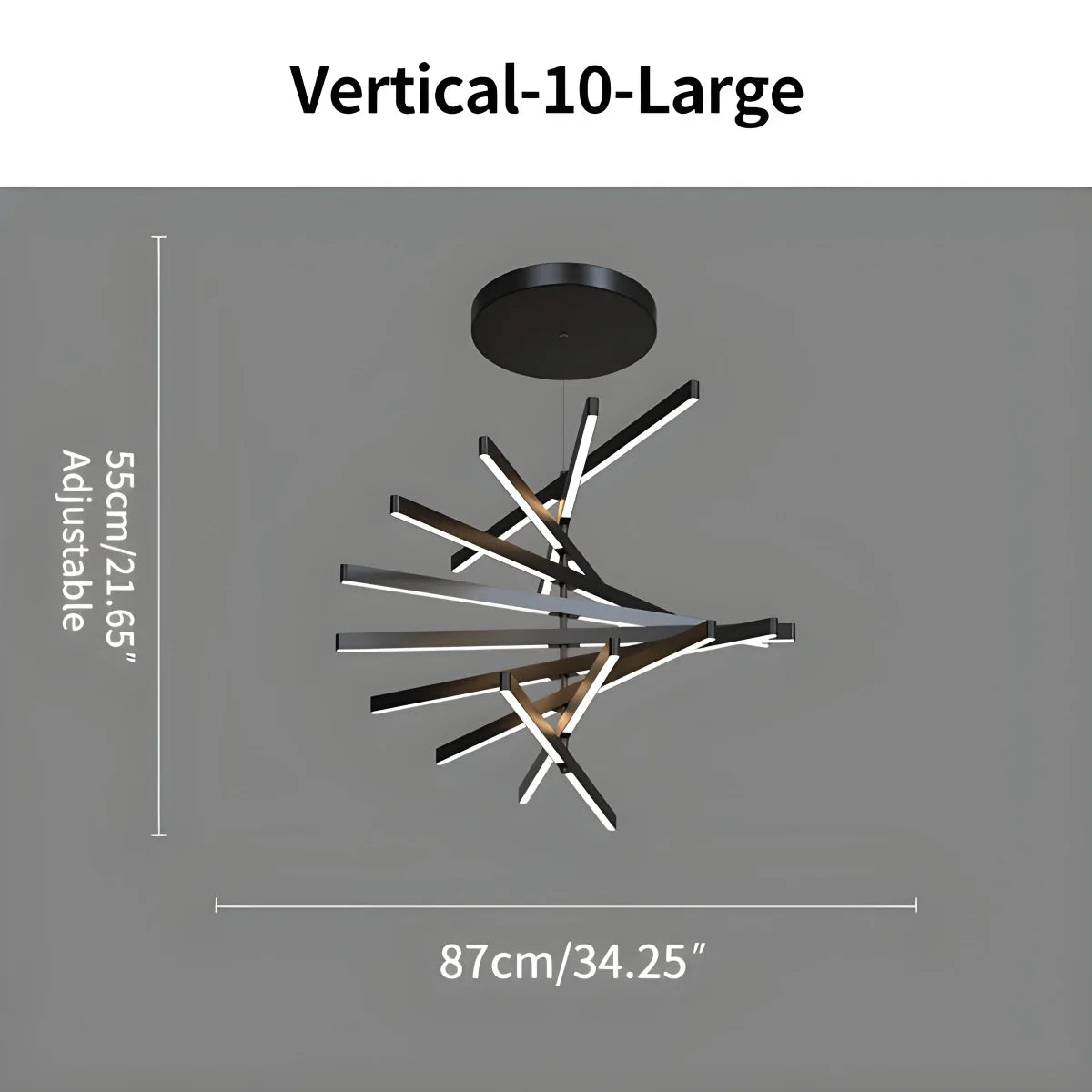 Linear Fish Bone Modeling Chandelier