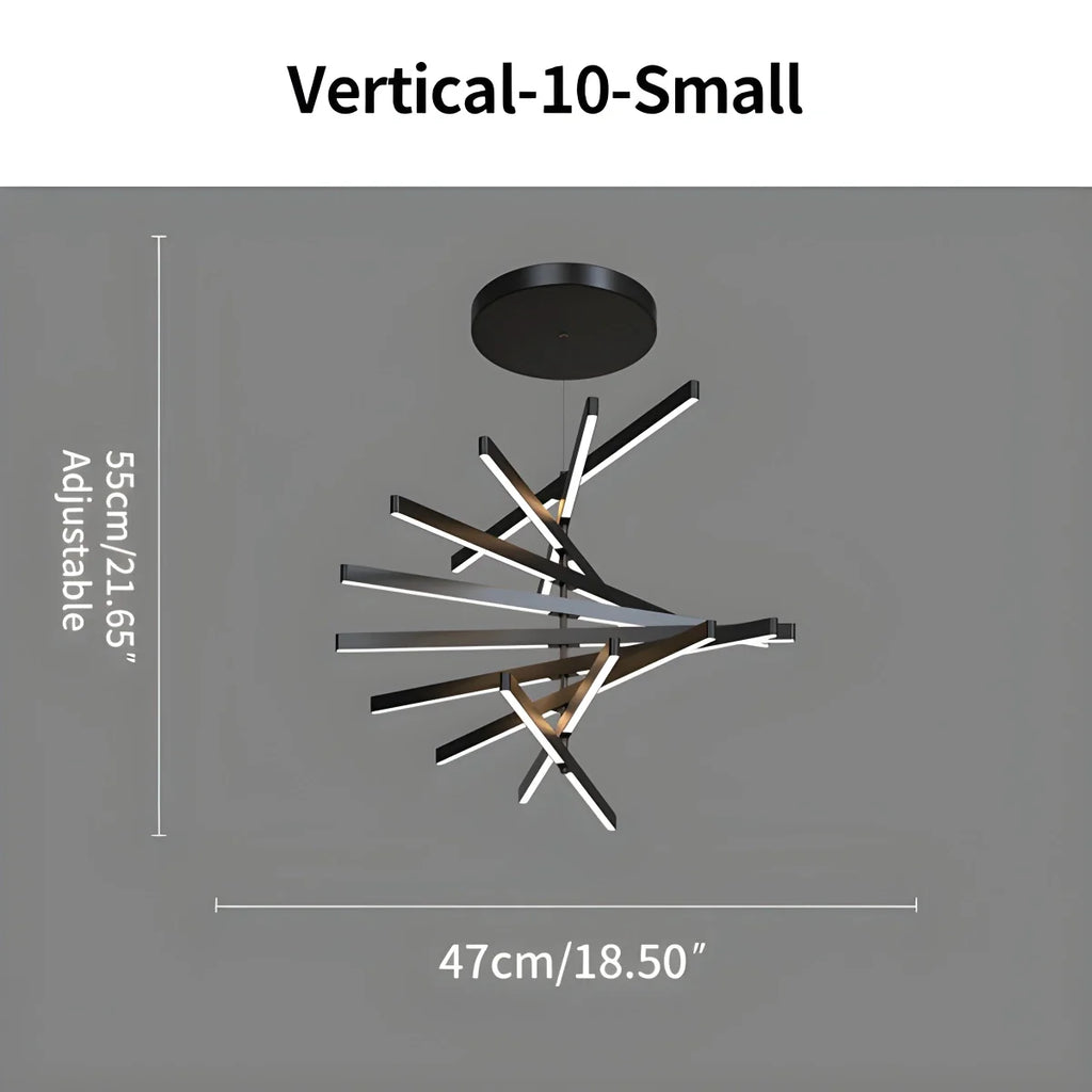 Linear Fish Bone Modeling Chandelier