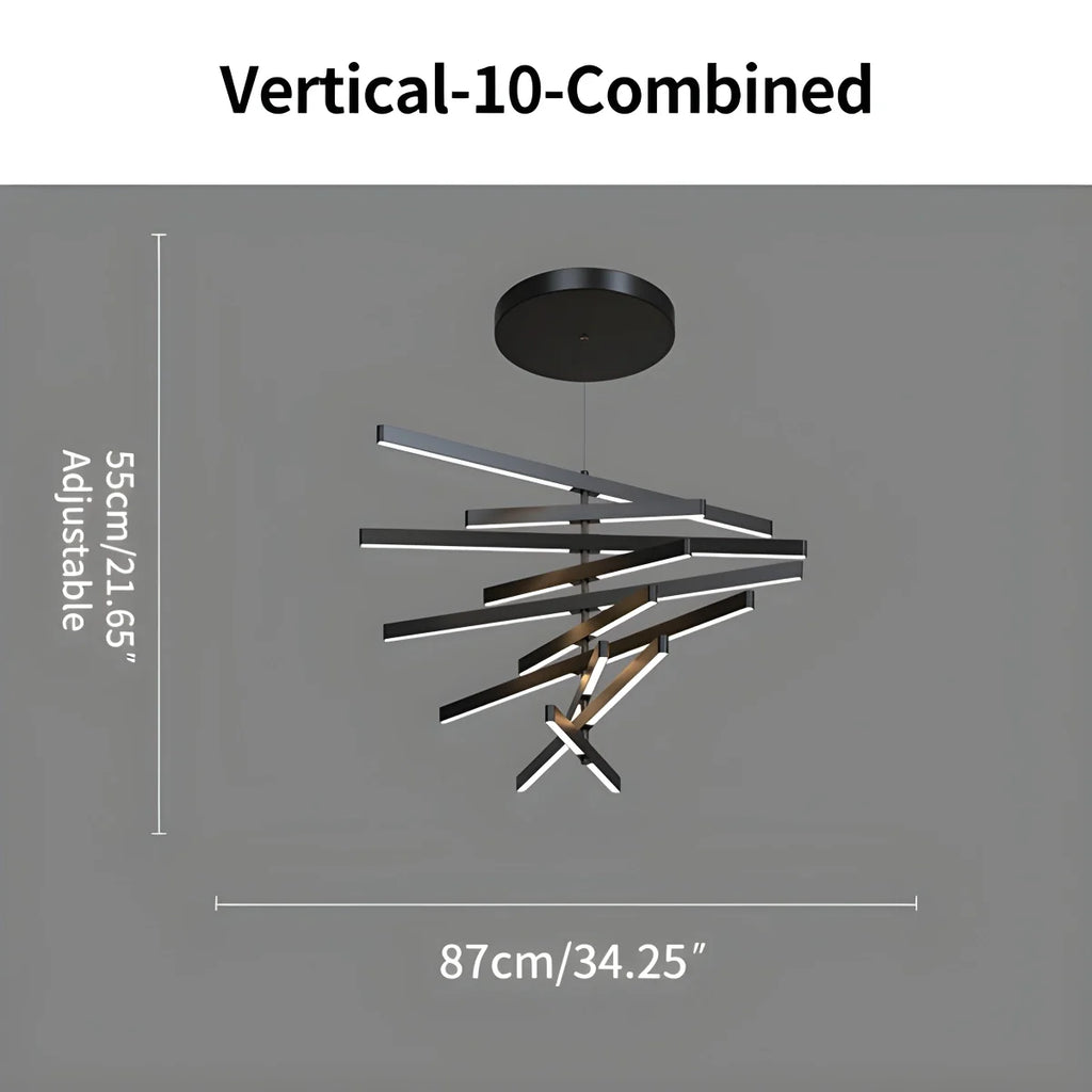 Linear Fish Bone Modeling Chandelier