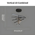 Linear Fish Bone Modeling Chandelier