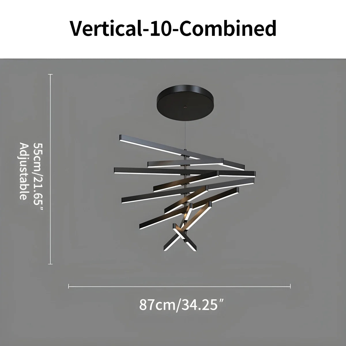 Linear Fish Bone Modeling Chandelier