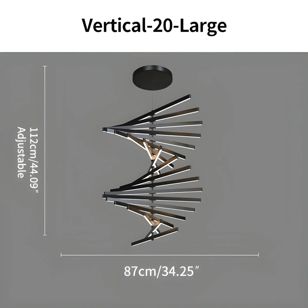 Linear Fish Bone Modeling Chandelier