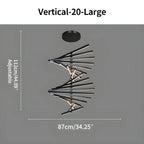 Linear Fish Bone Modeling Chandelier