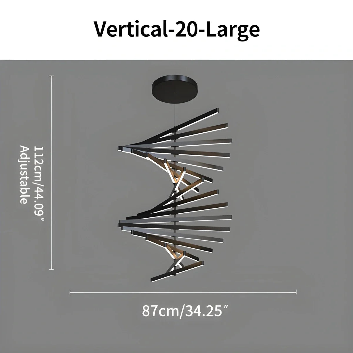 Linear Fish Bone Modeling Chandelier