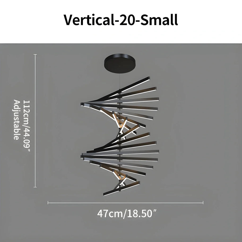 Linear Fish Bone Modeling Chandelier
