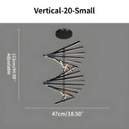 Linear Fish Bone Modeling Chandelier