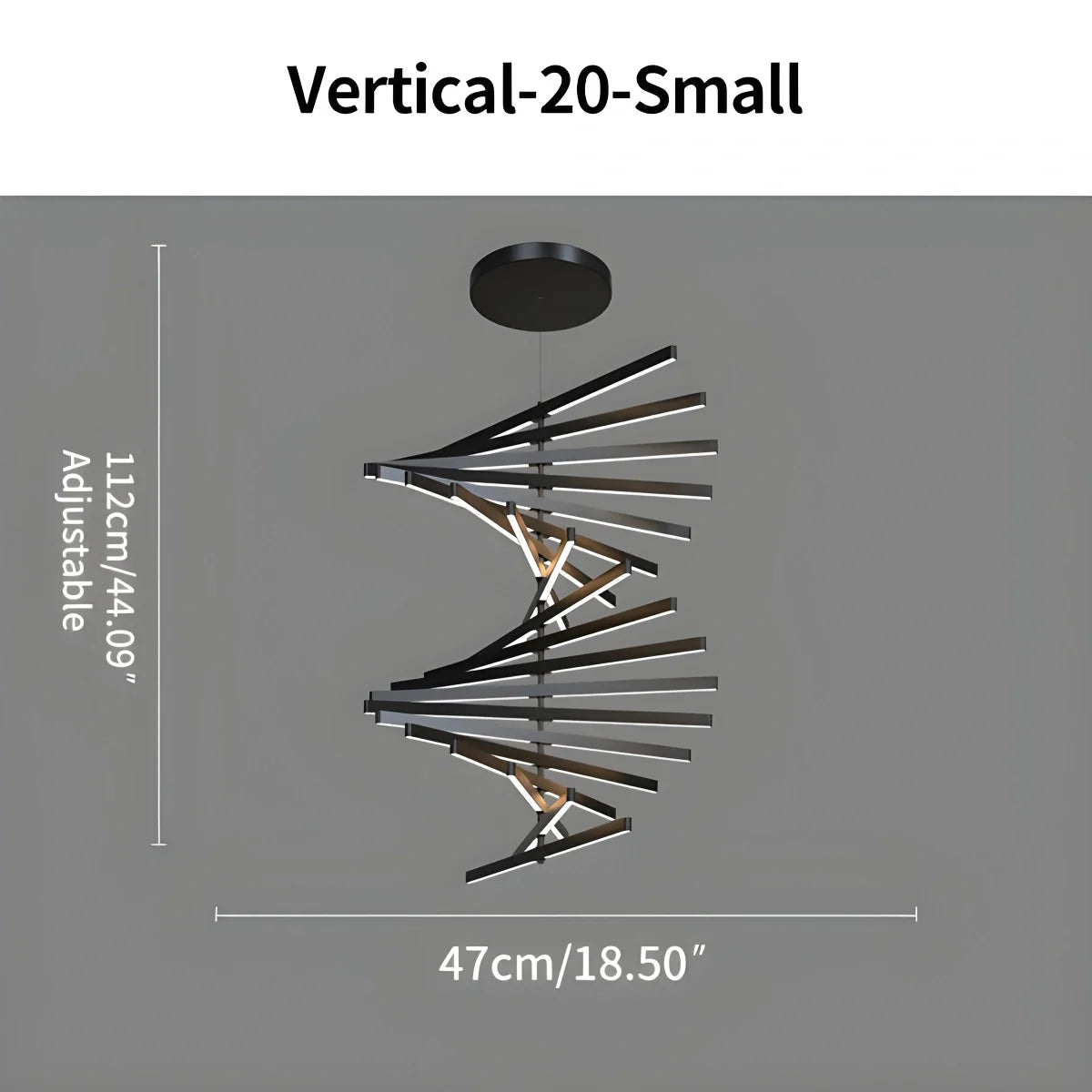 Linear Fish Bone Modeling Chandelier