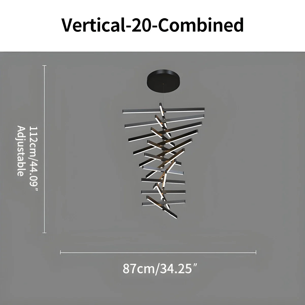 Linear Fish Bone Modeling Chandelier