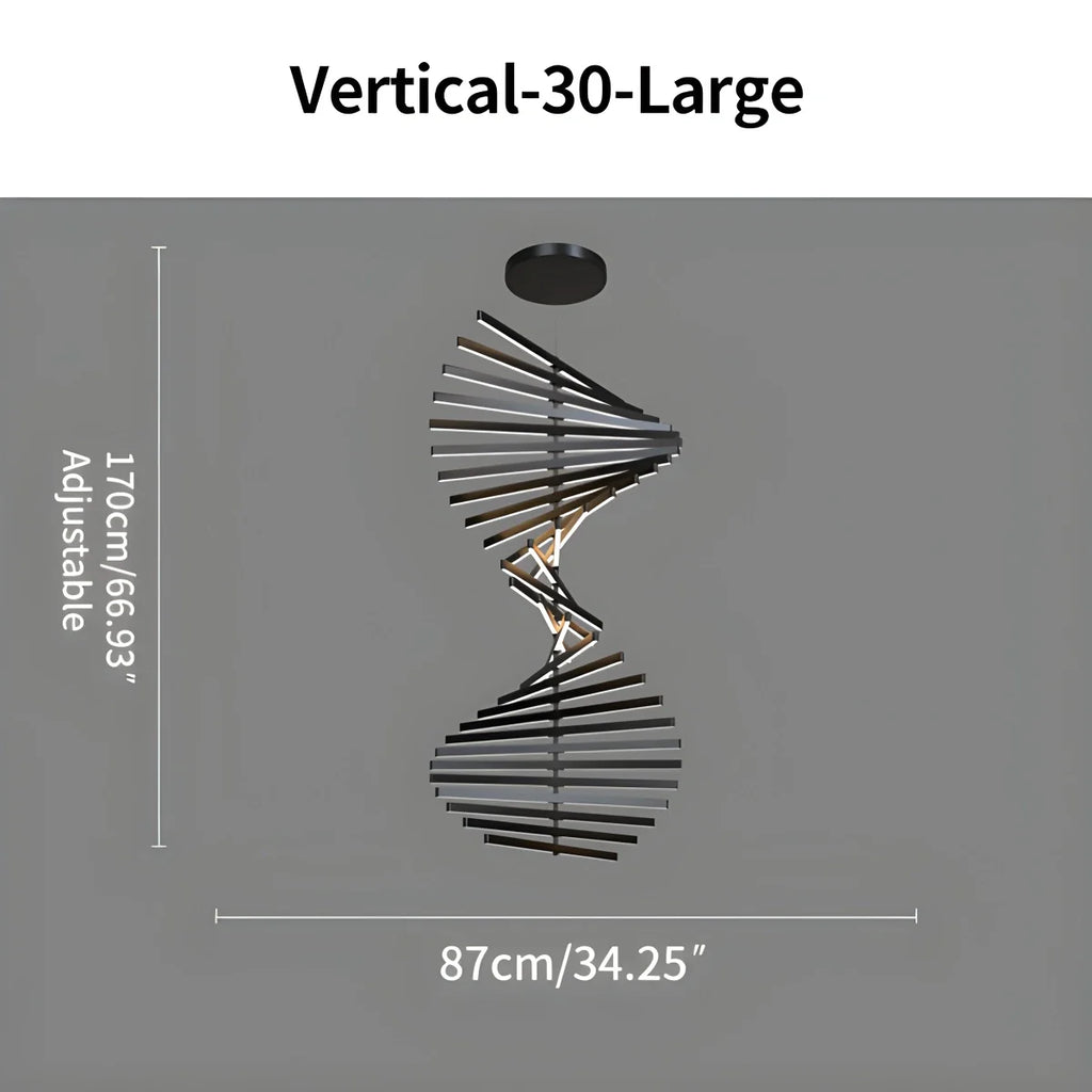 Linear Fish Bone Modeling Chandelier