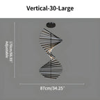 Linear Fish Bone Modeling Chandelier