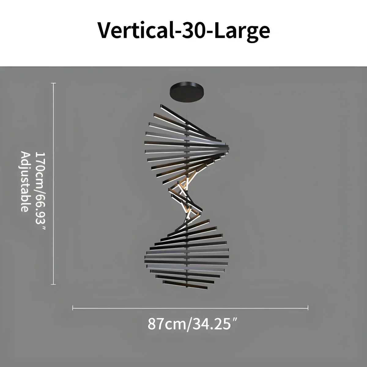 Linear Fish Bone Modeling Chandelier
