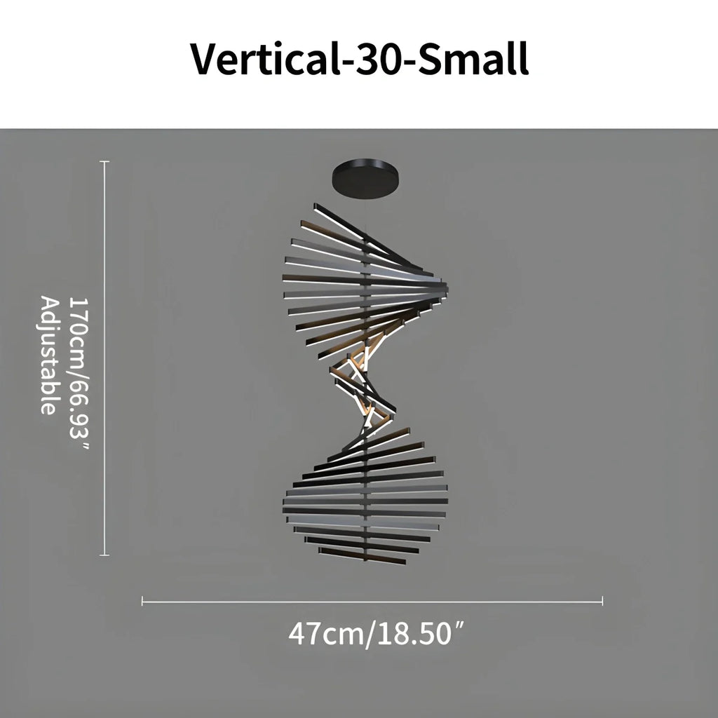 Linear Fish Bone Modeling Chandelier