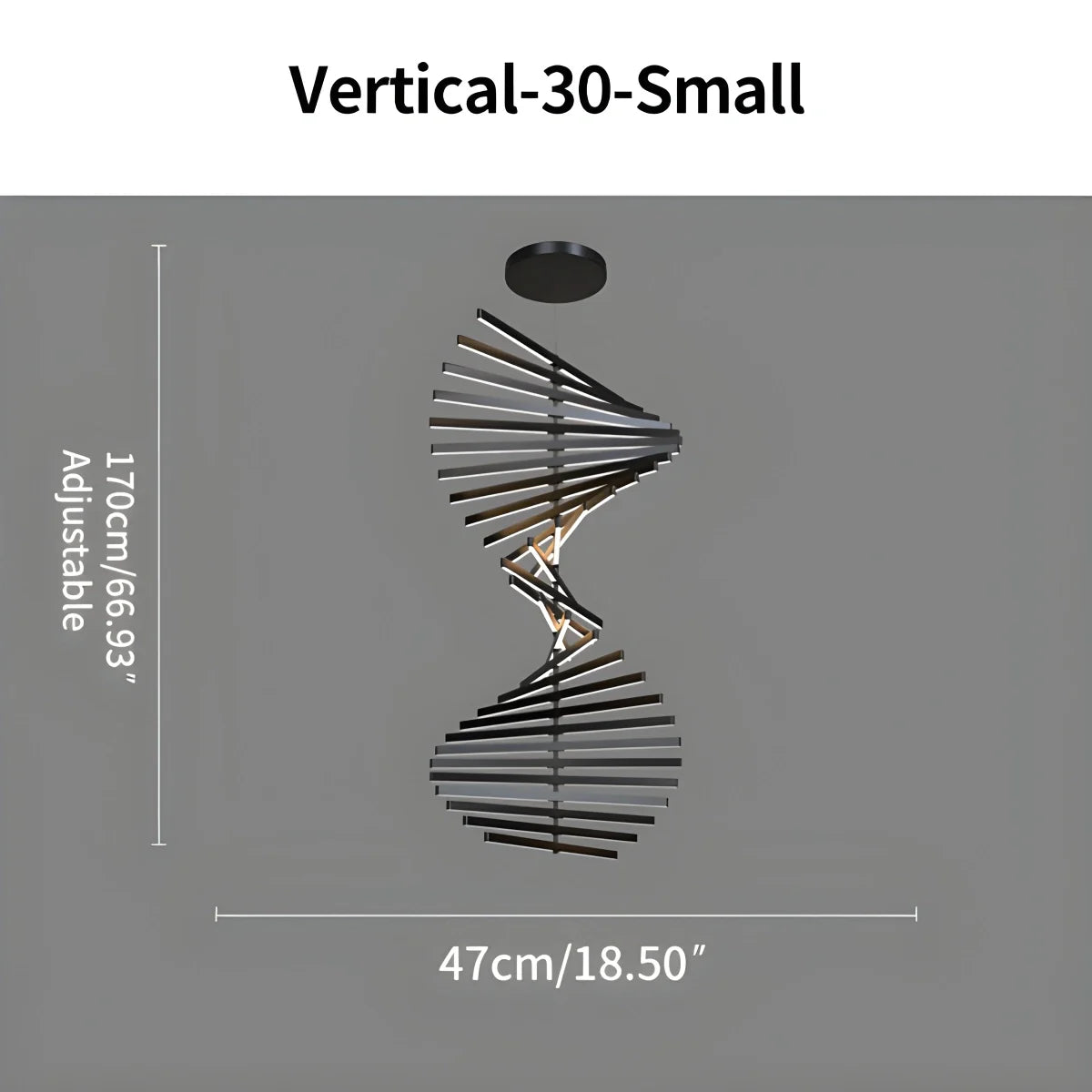 Linear Fish Bone Modeling Chandelier