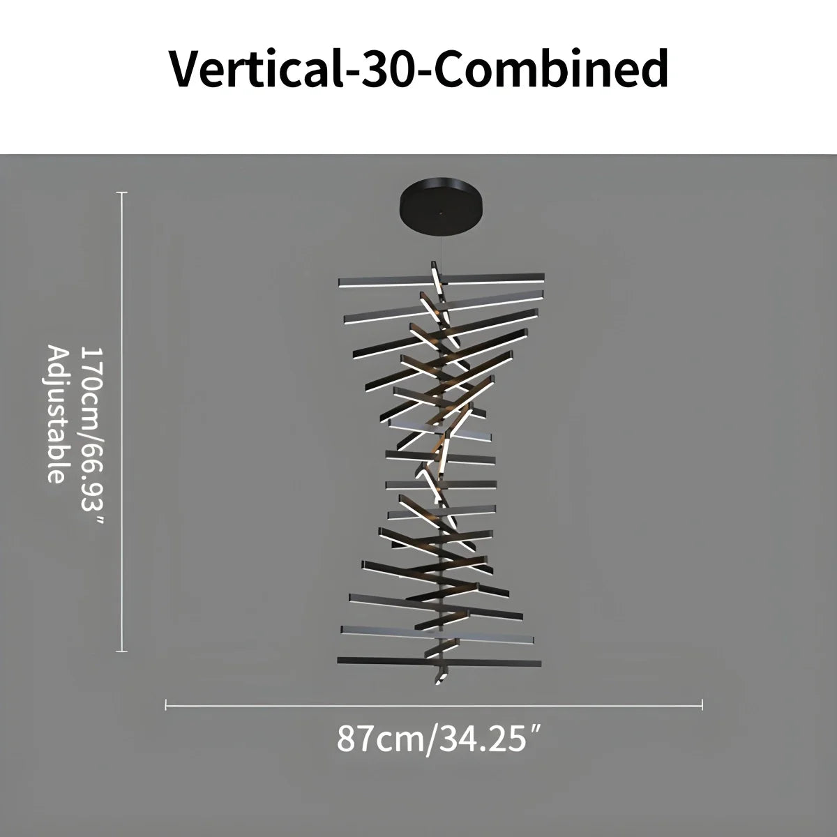 Linear Fish Bone Modeling Chandelier