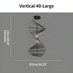 Linear Fish Bone Modeling Chandelier