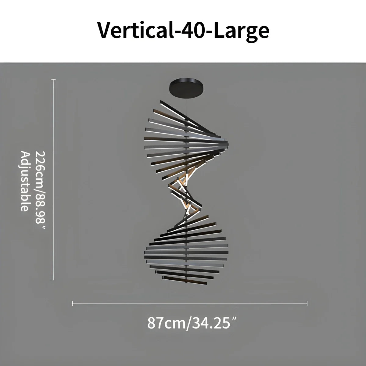 Linear Fish Bone Modeling Chandelier