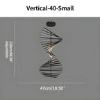 Linear Fish Bone Modeling Chandelier